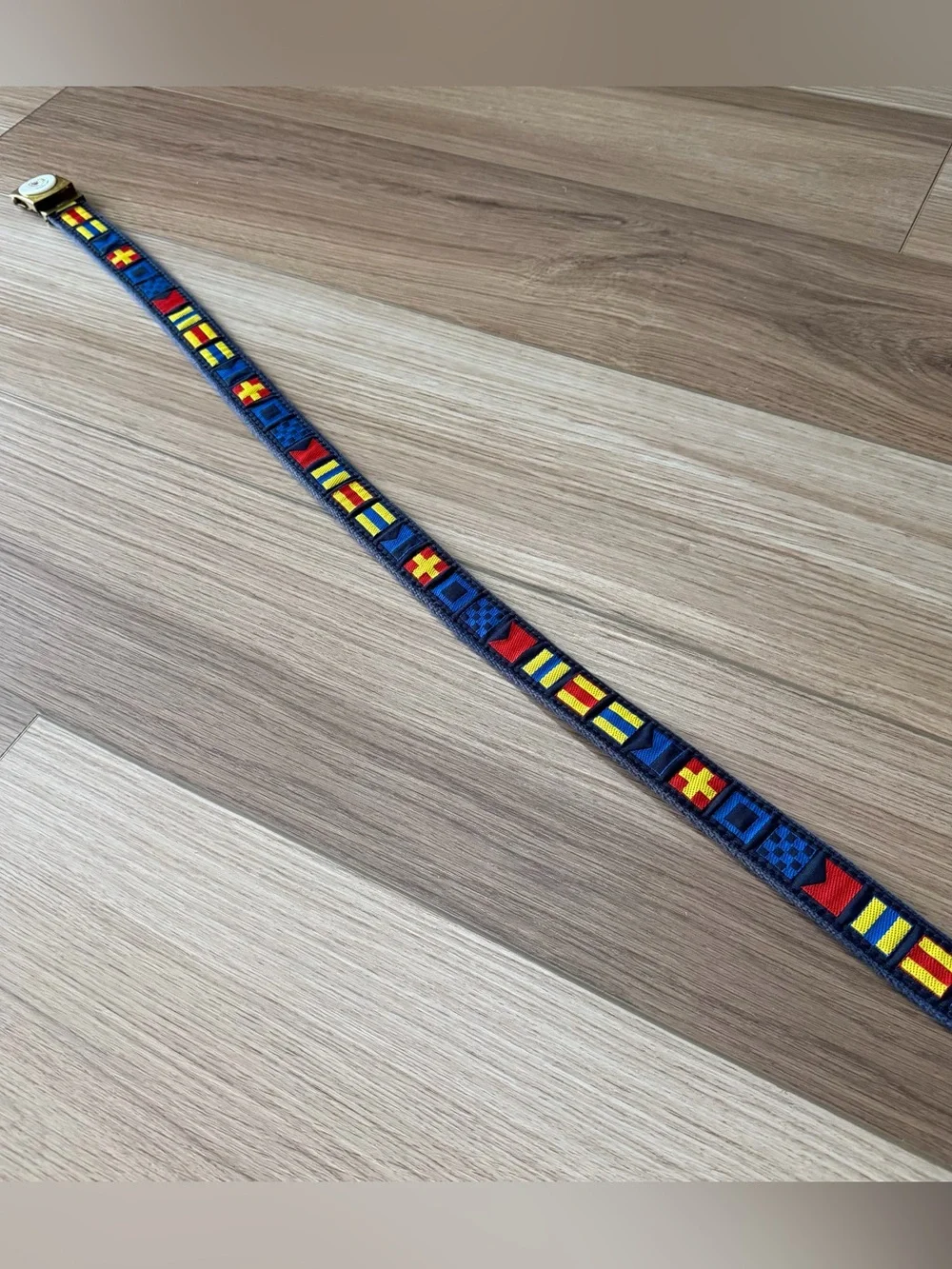 Vintage Pusser’s West Indies Made in USA Nautical Flag Belt